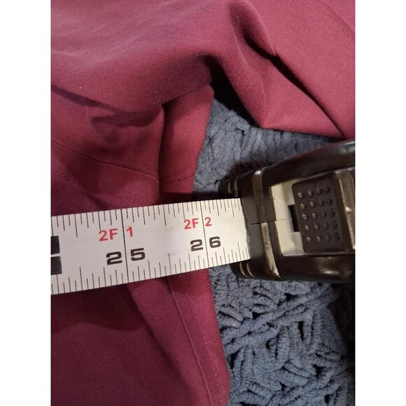 Paul Fredrick Burgundy Dress Shirt Classic Fit Non-Iron 17x33 Paisley Accents Me - Picture 7 of 8